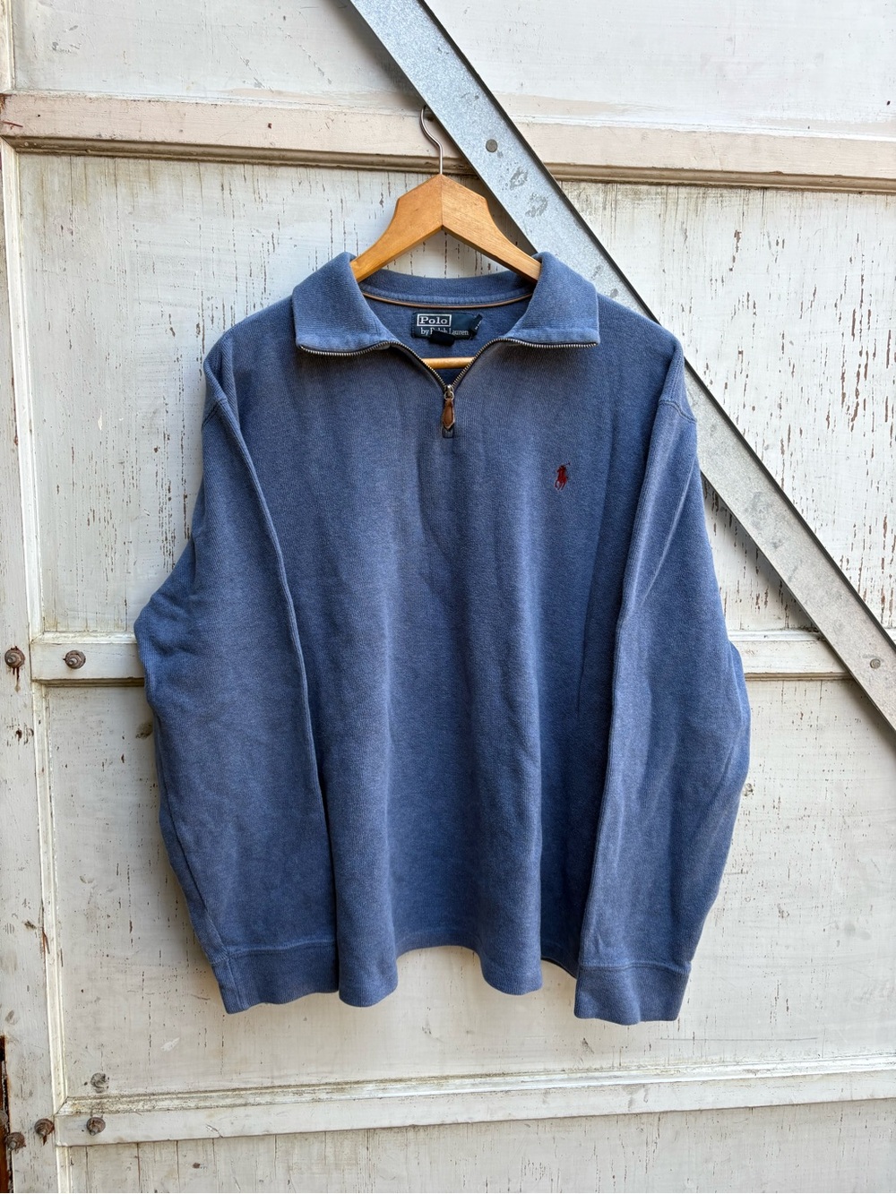 Vintage Polo Ralph Lauren Blue Quarter-Zip Sweater Men’s XL
